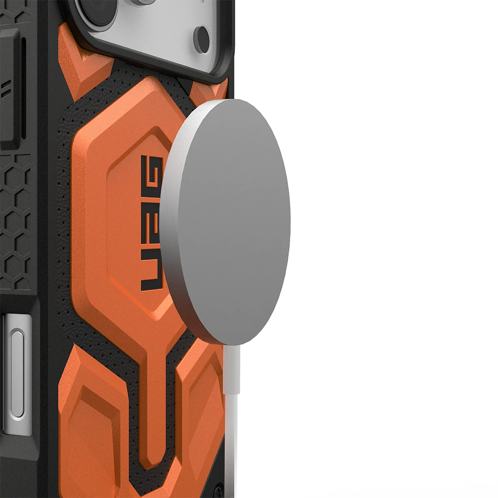 Etui pancerne Urban Armor Gear UAG Monarch Pro do MagSafe do iPhone 17 Pro Max, pomarańczowa z czarnymi elementami