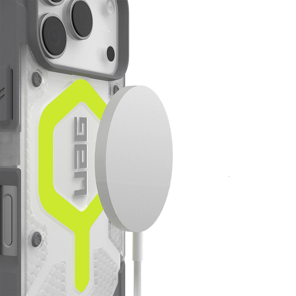 Etui pancerne Urban Armor Gear Pathfinder Clear do MagSafe do iPhone 17 Pro, przezroczysto-żółte