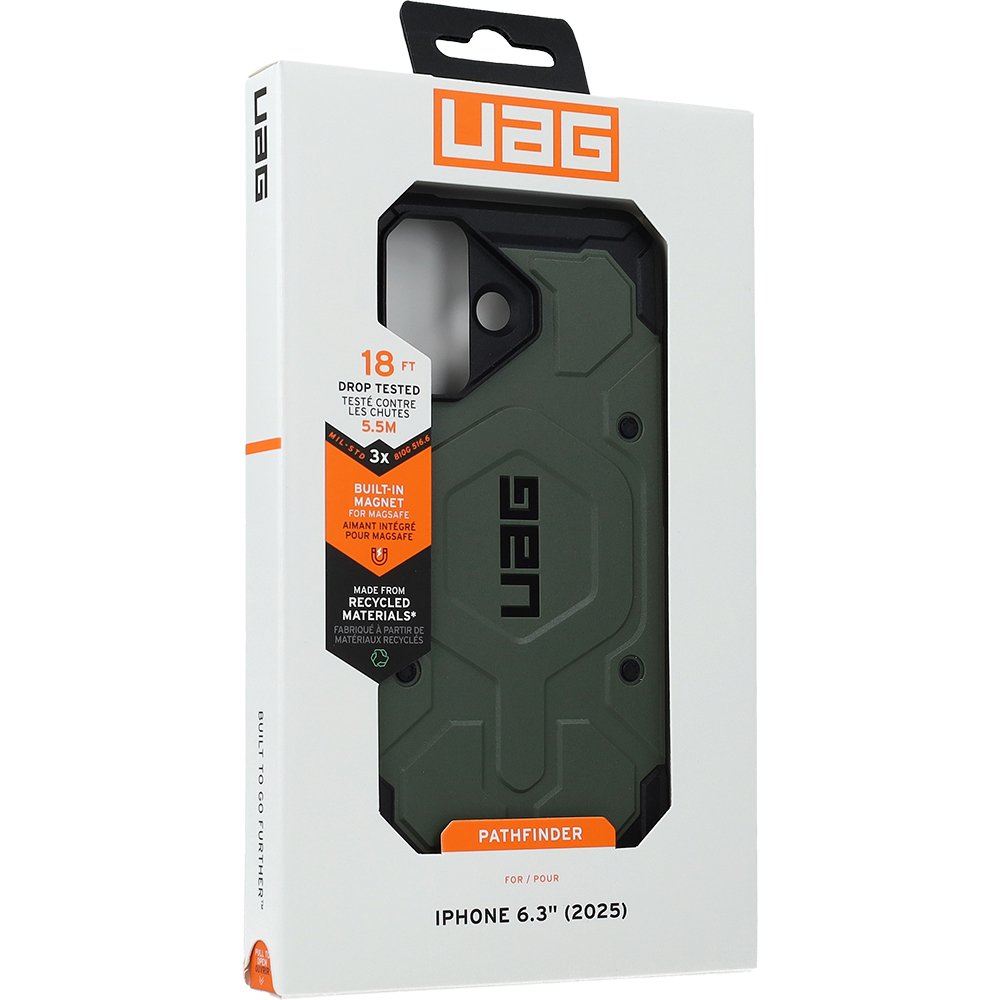 Etui pancerne Urban Armor Gear Pathfinder do MagSafe do iPhone 17, oliwkowo-czarne
