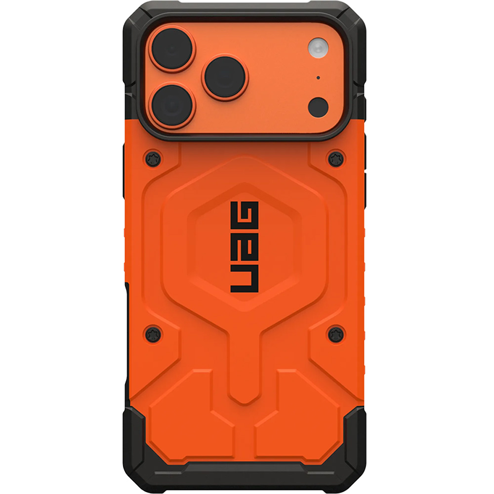 Etui pancerne Urban Armor Gear Pathfinder do MagSafe do iPhone 17 Pro Max, pomarańczowa z czarnymi elementami