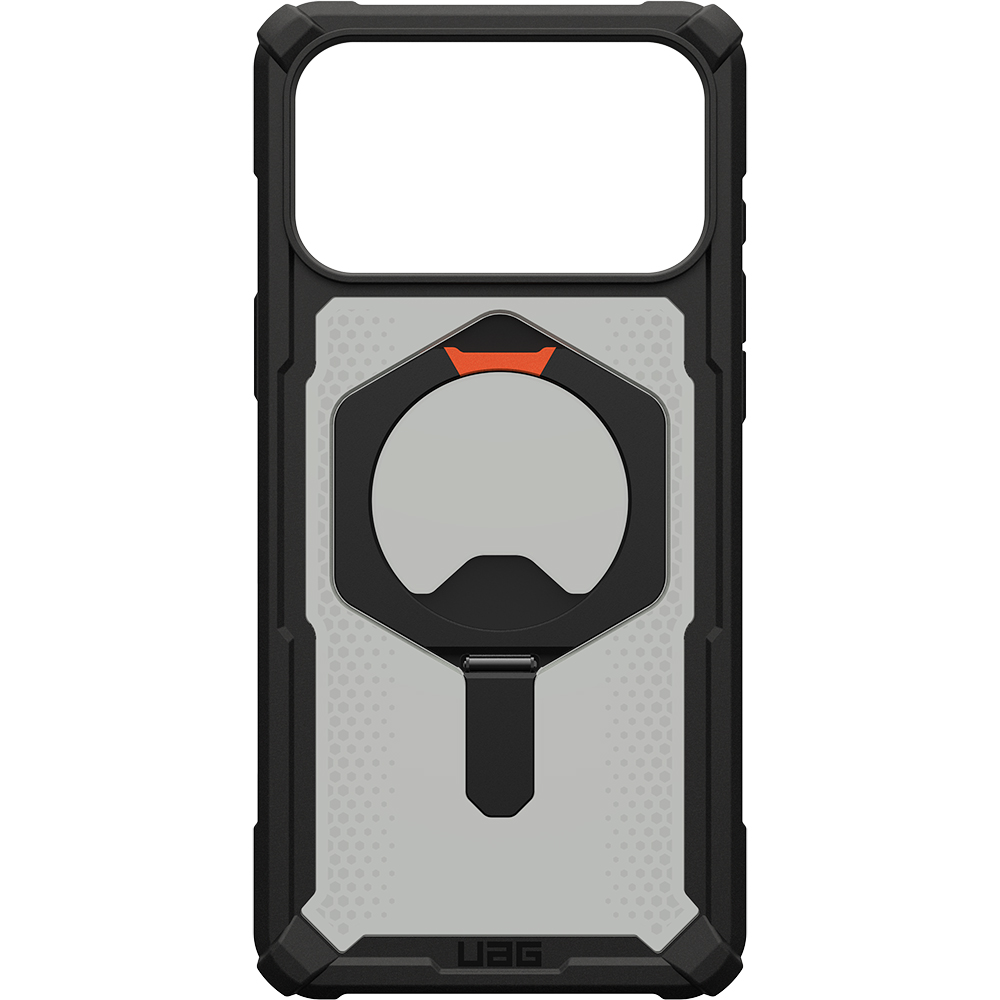 Etui pancerne Urban Armor Gear Plasma XTE MagSafe do iPhone 17 Pro Max, szare z czarną ramką