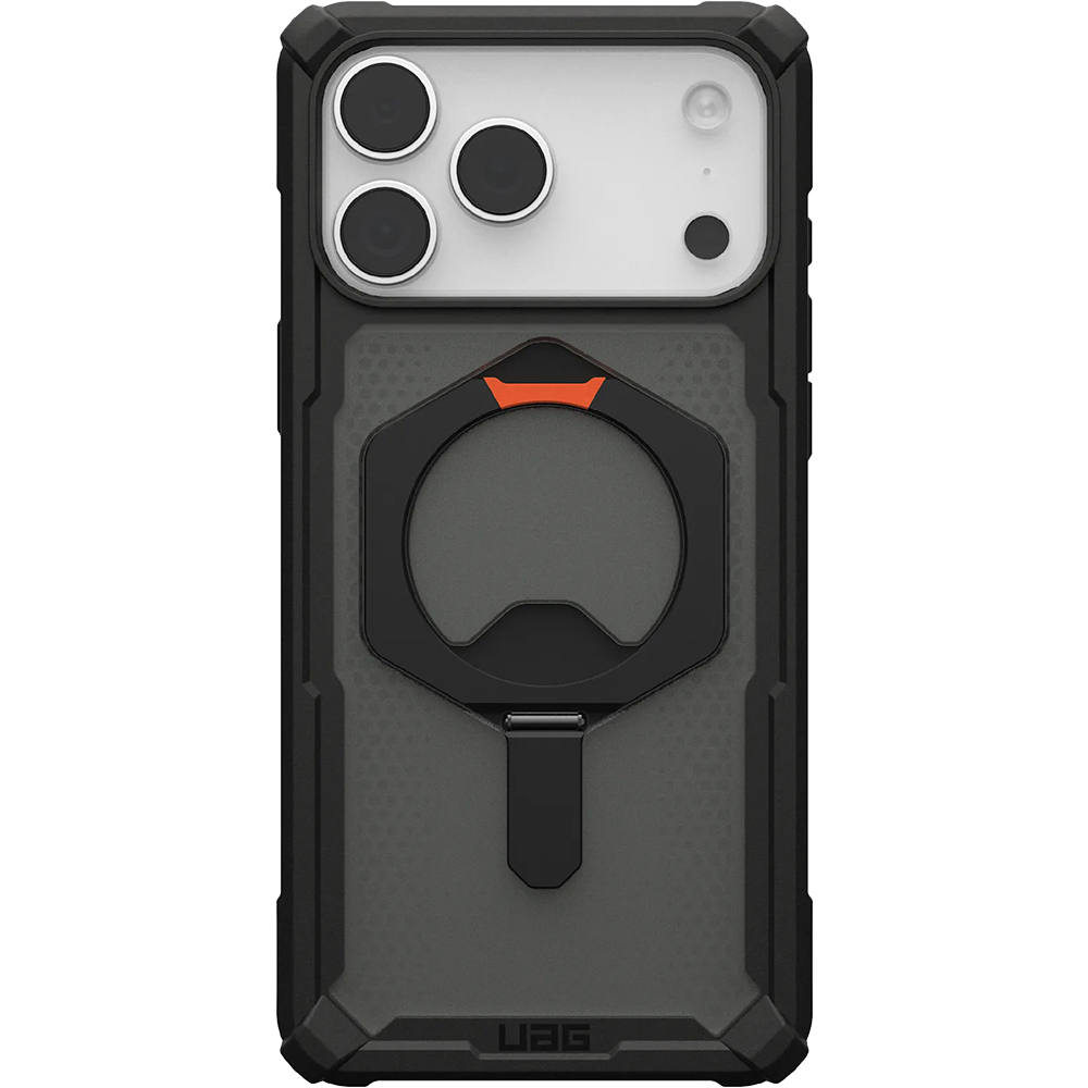 Etui pancerne Urban Armor Gear Plasma XTE MagSafe do iPhone 17 Pro Max, szare z czarną ramką