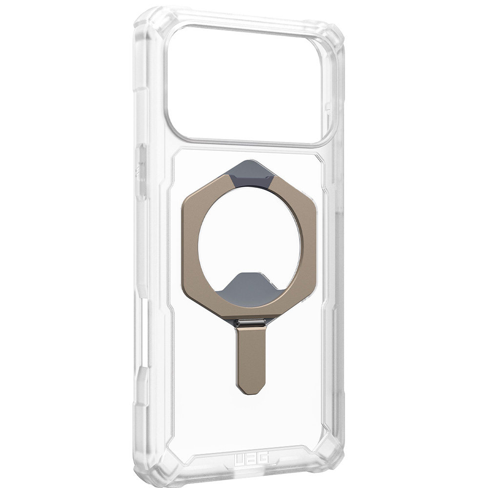 Etui pancerne Urban Armor Gear Plasma XTE Mag do MagSafe do iPhone 17 Pro Max, przezroczysto-tytanowe