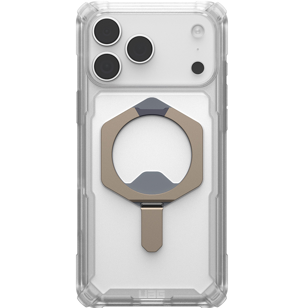 Etui pancerne Urban Armor Gear Plasma XTE Mag do MagSafe do iPhone 17 Pro Max, przezroczysto-tytanowe