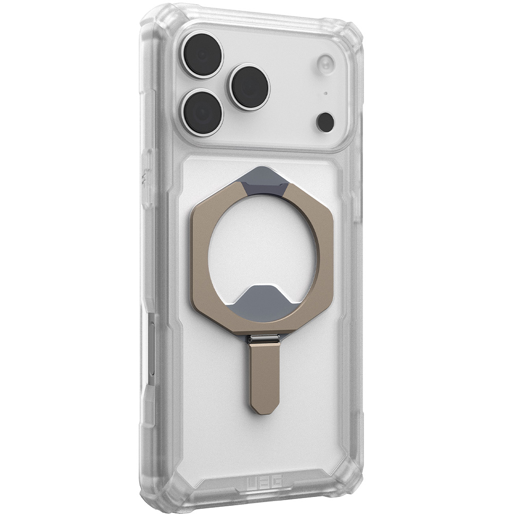 Etui pancerne Urban Armor Gear Plasma XTE Mag do MagSafe do iPhone 17 Pro Max, przezroczysto-tytanowe