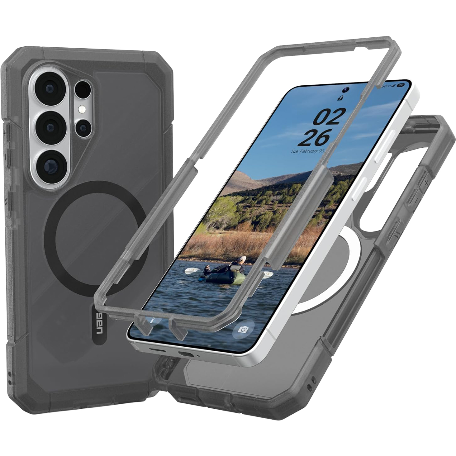 Urban Armor Gear Trooper MagSafe, etui testowane ekstremalna wytrzymałość drop test, czarno-przezroczyste