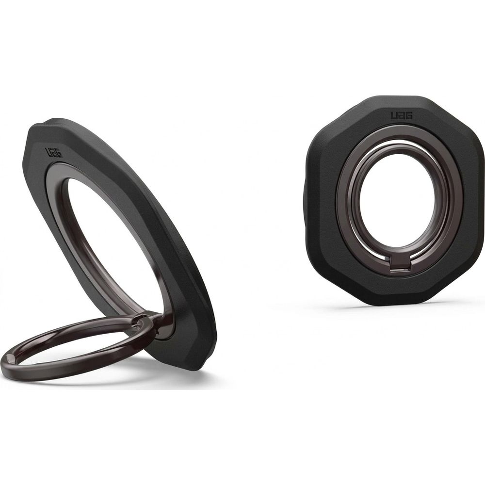 Urban Armor Gear UAG Magnetic Ring Stand LT, komfortowa podstawka na palec, stojak do telefonu, czarny