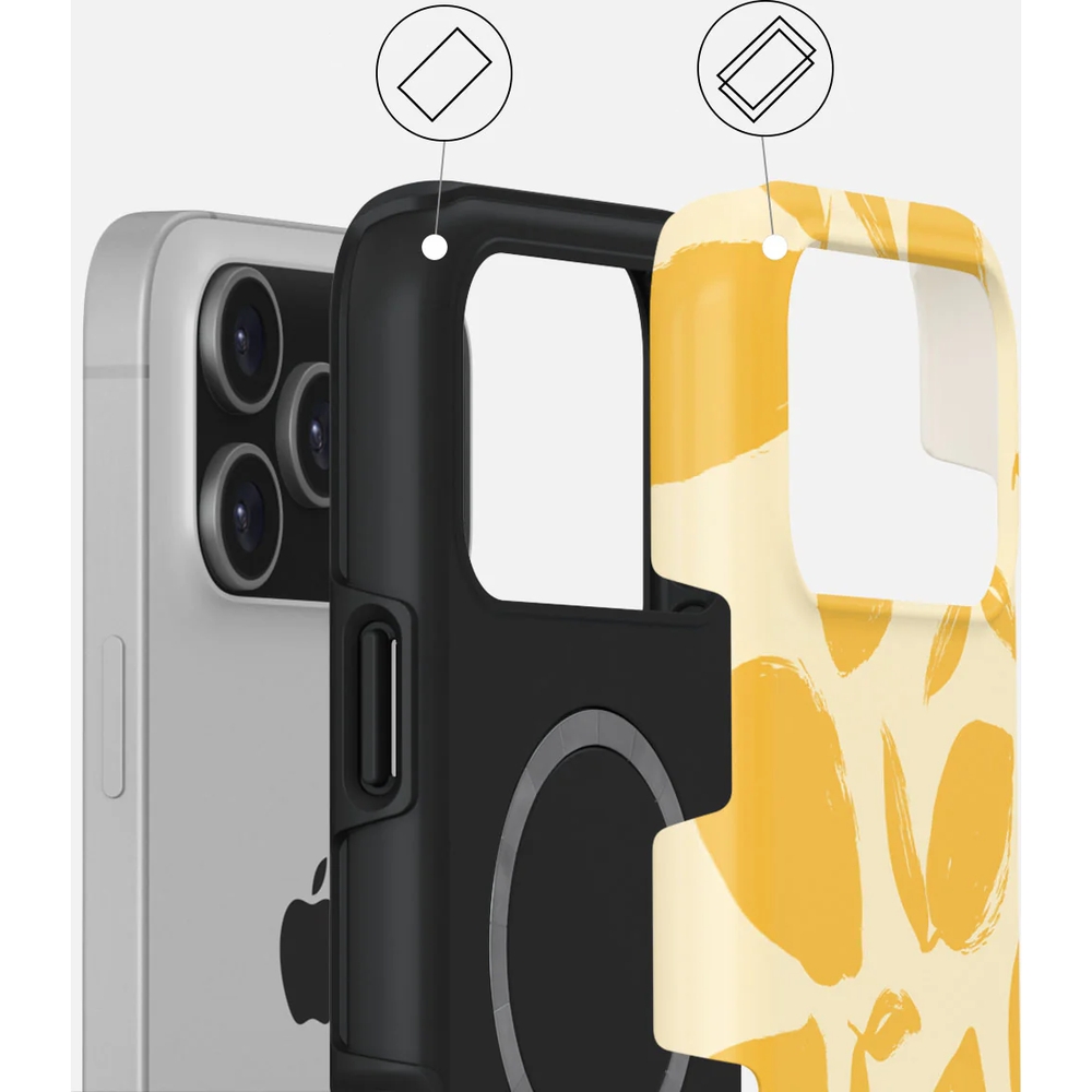 Ekskluzywne etui Burga Lemon Tart Tough Magnetic do iPhone 17 Pro Max, żółte z cytrynowym wzorem