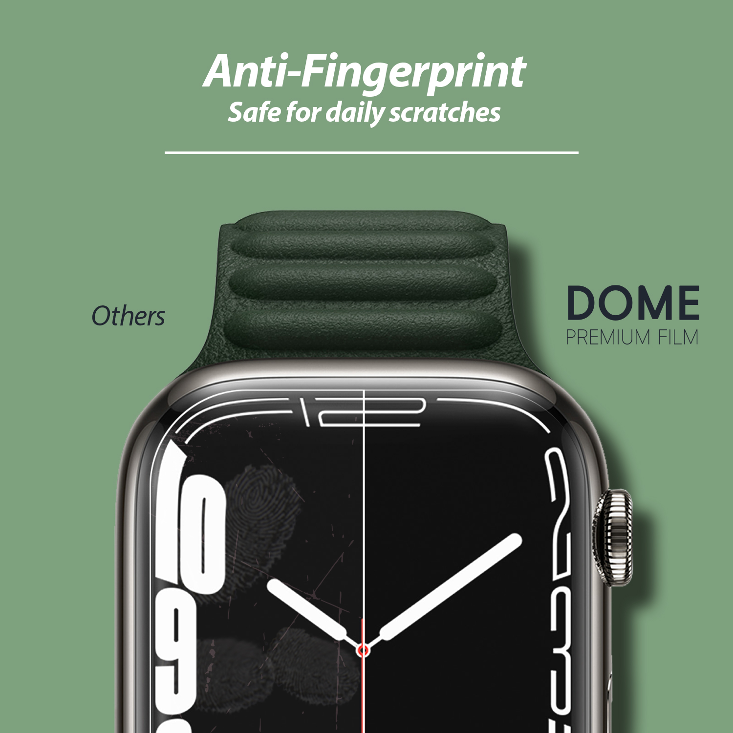Folia Whitestone Dome Premium Film zachowująca wysoką czułość ekranu dotykowego Apple Watch