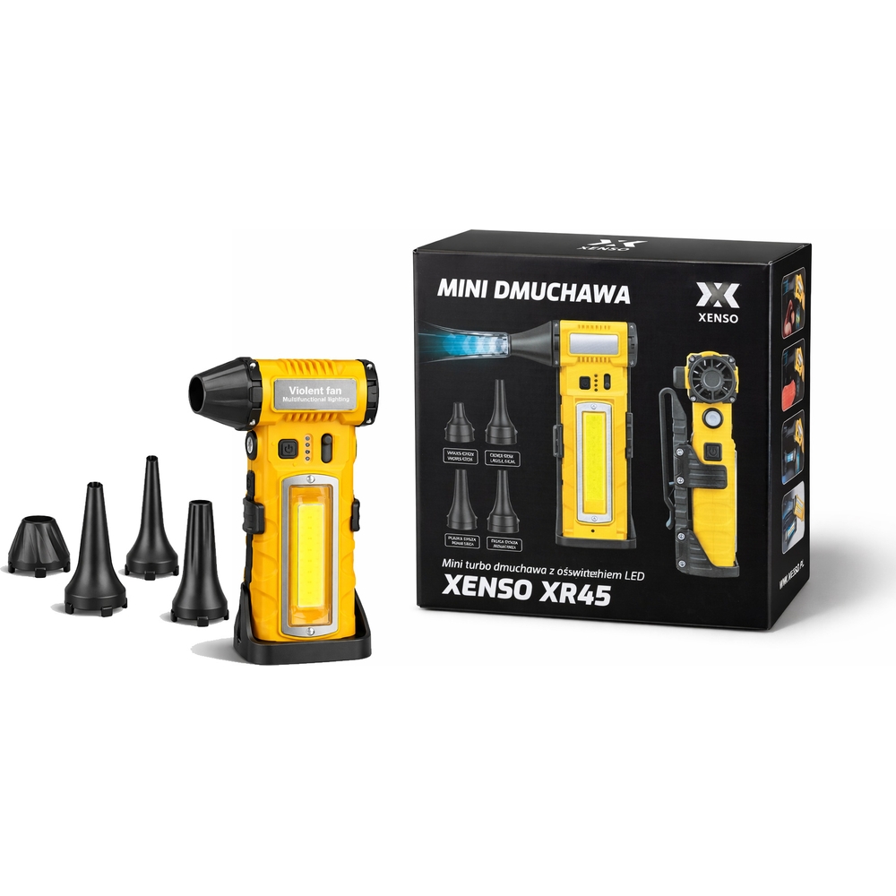 Mini dmuchawa akumulatorowa XENSO XR45 8000mAh, z oświetleniem LED