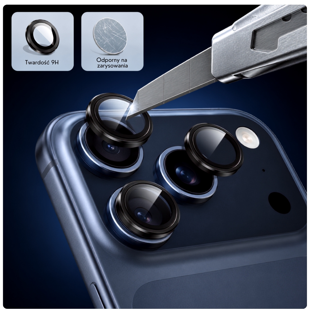 YAXO Lens Armor Glass 9H für iPhone 17 Pro / 17 Pro Max