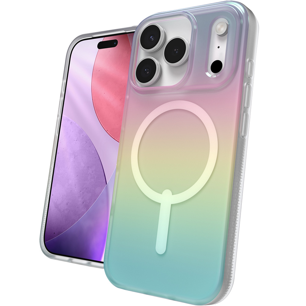 Etui Zagg Milan Snap do MagSafe do iPhone 17 Pro, półprzezroczysto-wielokolorowe