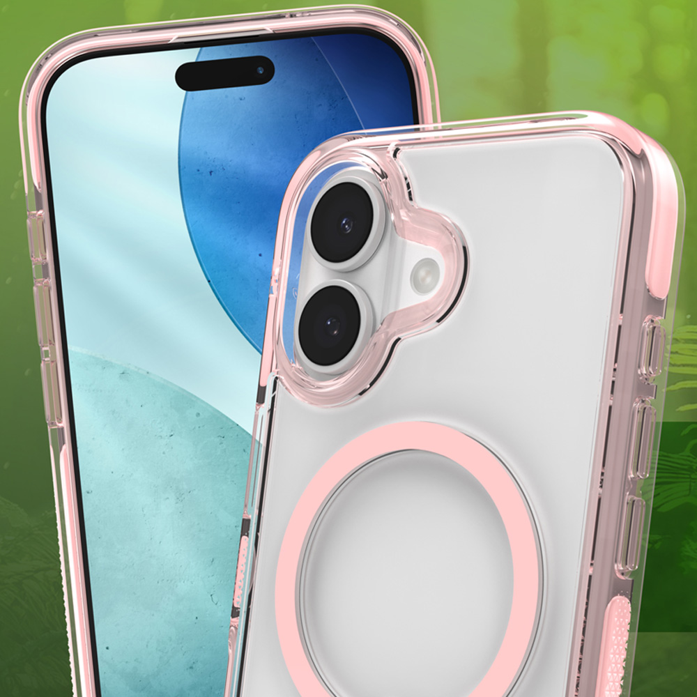 Etui Zagg Santa Cruz Snap do iPhone 17 do MagSafe, przezroczysto-różowe