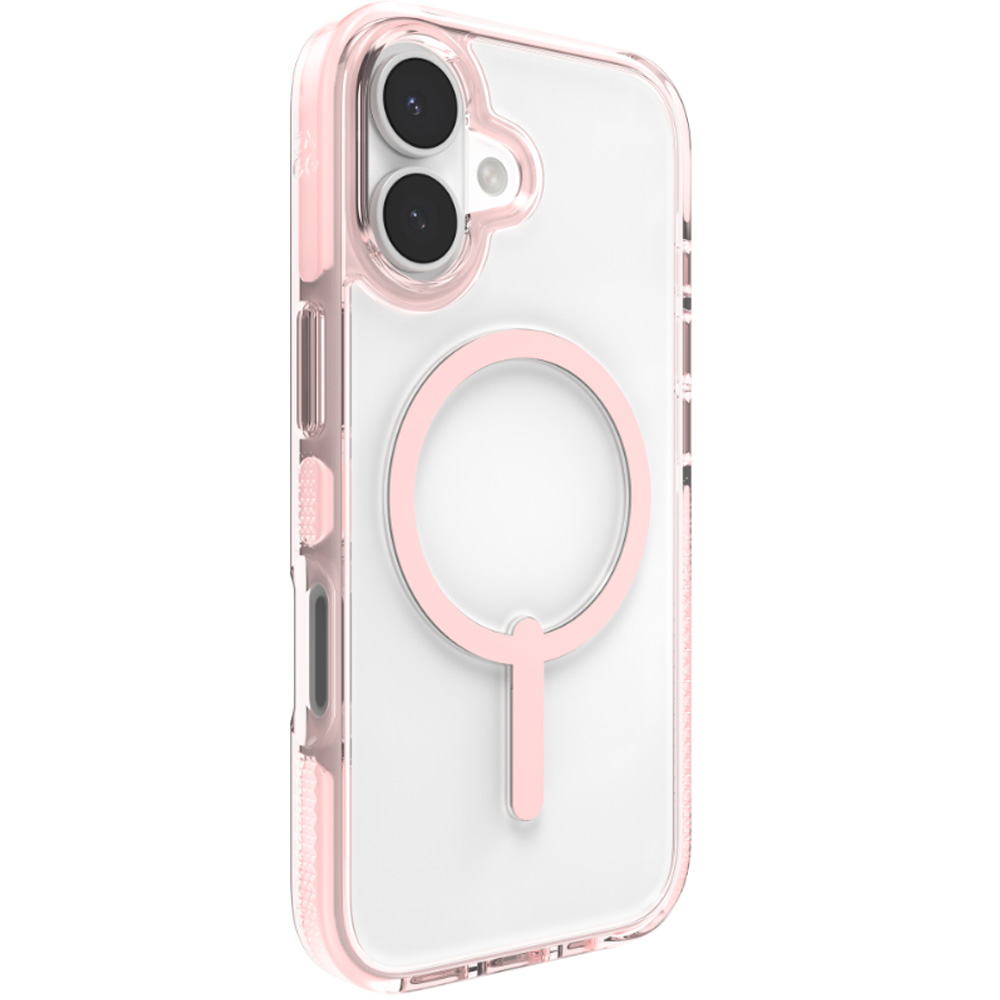 Etui Zagg Santa Cruz Snap do iPhone 17 do MagSafe, przezroczysto-różowe