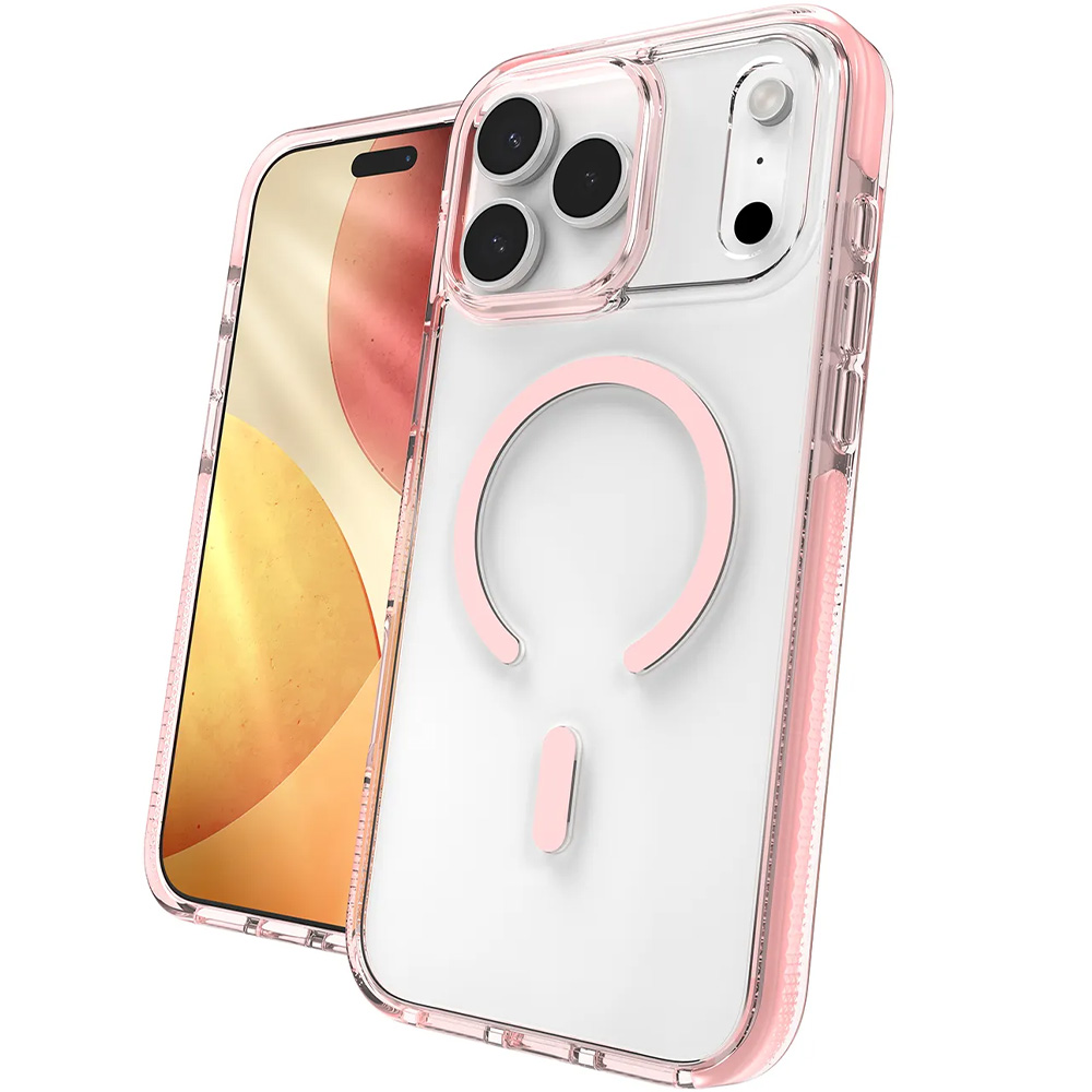 Etui Zagg Santa Cruz Snap do iPhone 17 Pro Max do MagSafe, przezroczysto-różowe