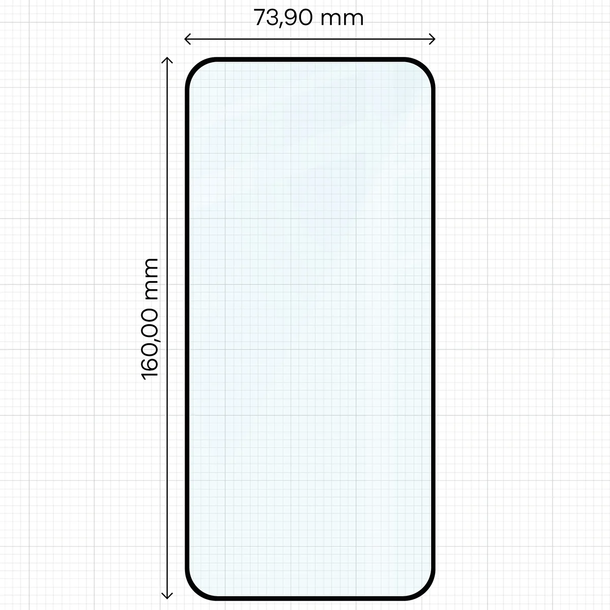 Wymiary szkła Bizon Glass Edge do Nothing Phone (4b)