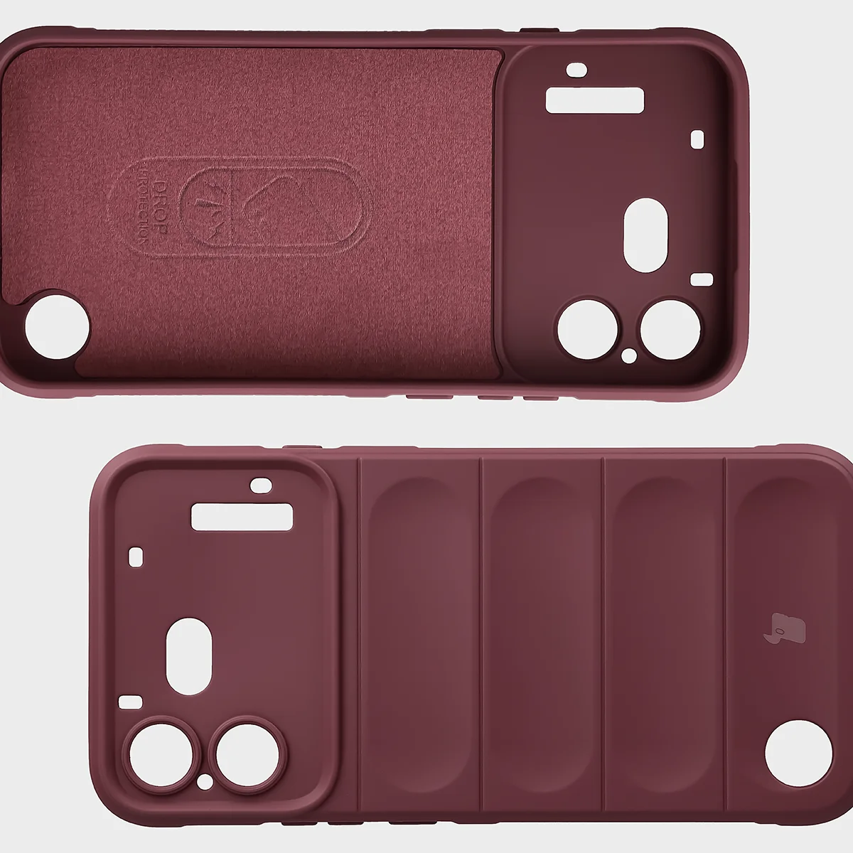 Wyściółka z mikrofibry, wyżłobienia na pleckach i wzmocnione narożniki w etui Bizon Case Tur do Nothing Phone (4b)