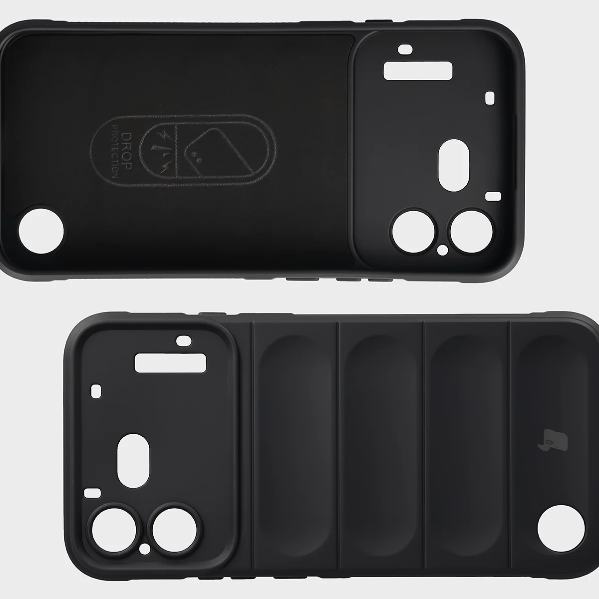 Wyściółka z mikrofibry, wyżłobienia na pleckach i wzmocnione narożniki w etui Bizon Case Tur do Nothing Phone (4b)
