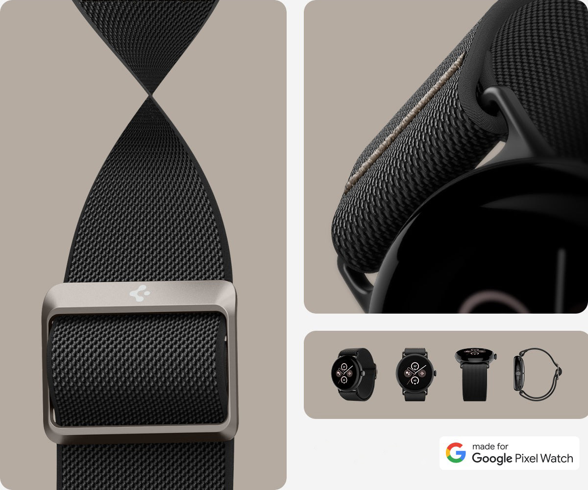Pasek Spigen Lite Fit do Google Pixel Watch 3 (45mm) / 5 (45mm) / 4 (45mm), Black (czarny)