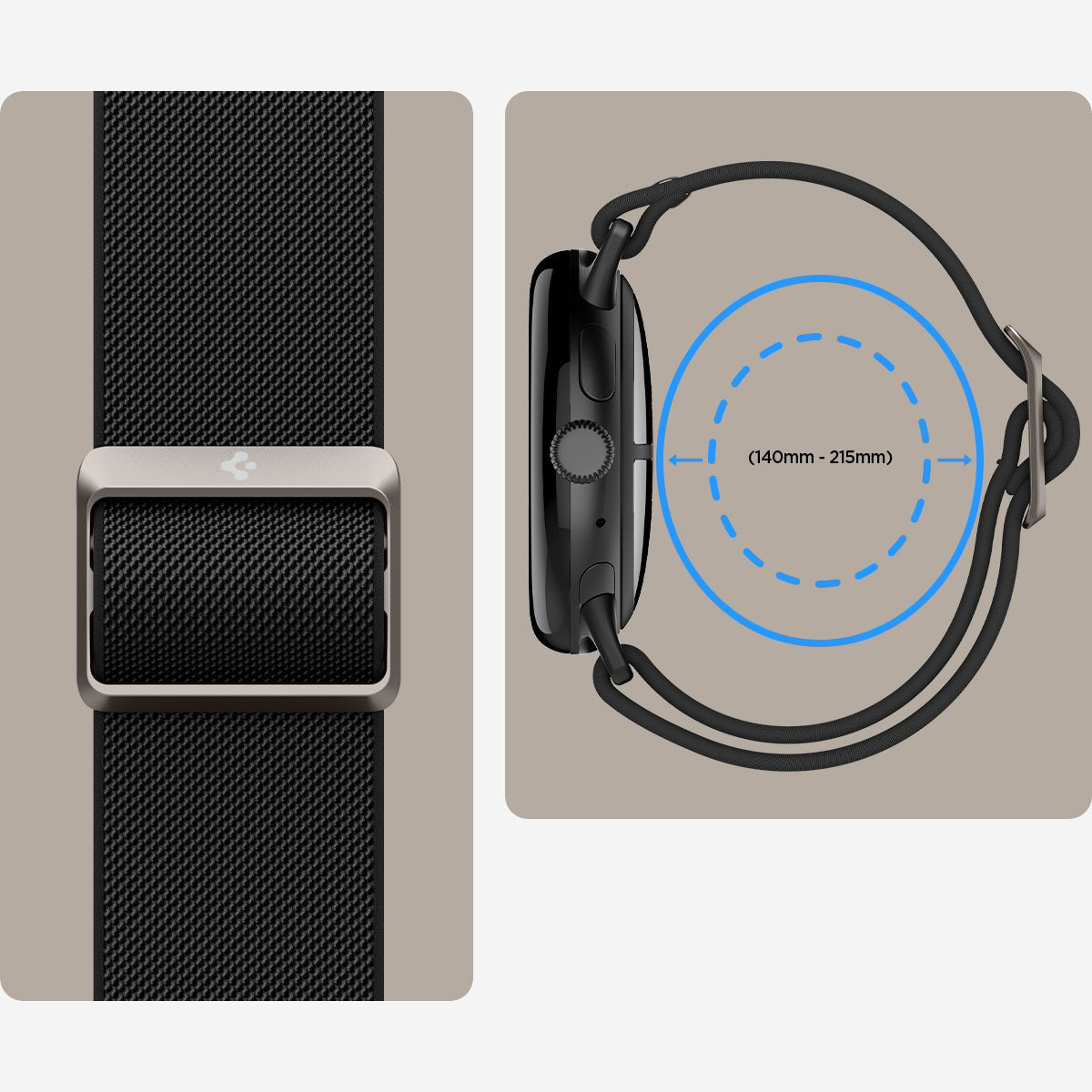 Pasek Spigen Lite Fit do Google Pixel Watch 3 (45mm) / 5 (45mm) / 4 (45mm), Black (czarny)