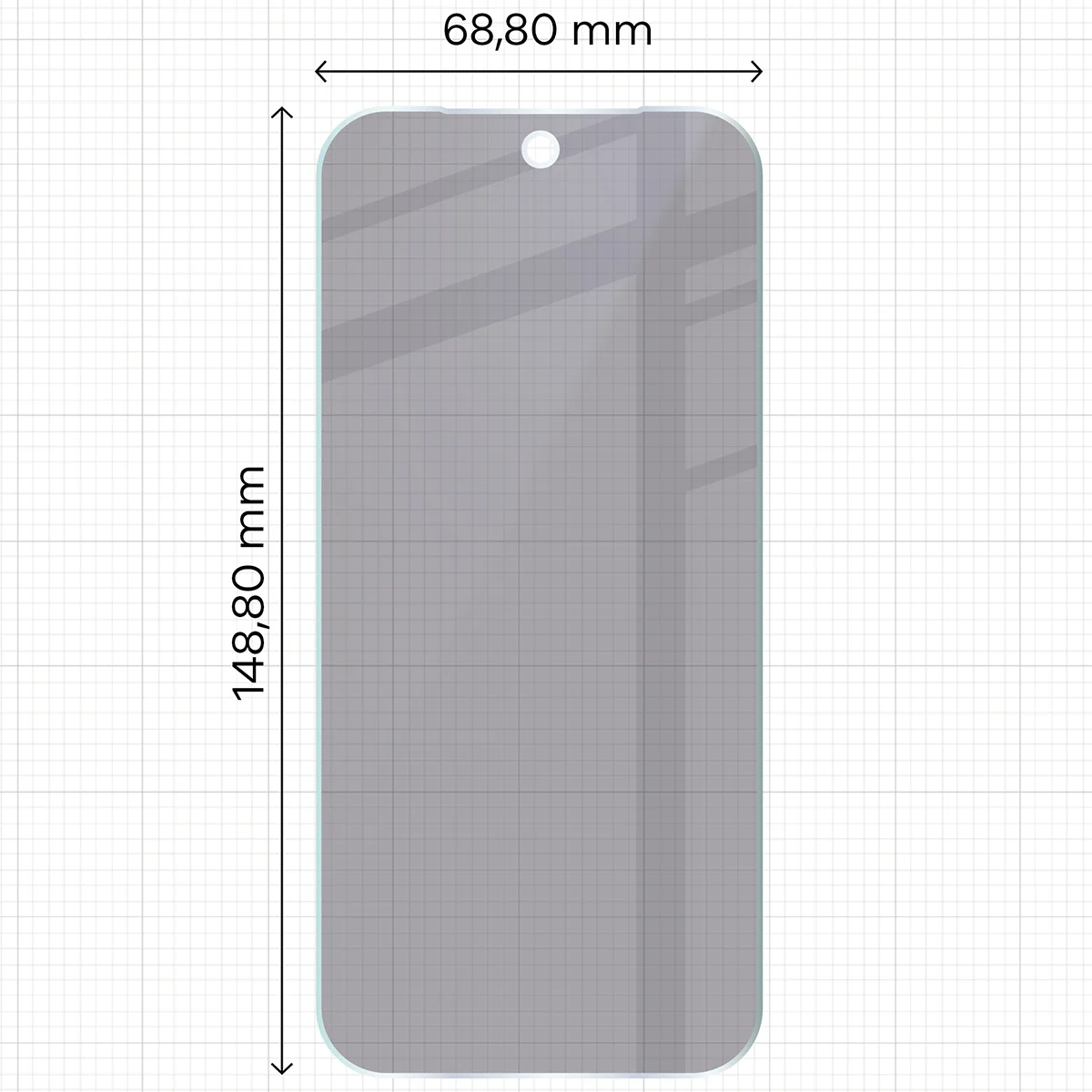 Wymiary szkła Bizon Hybrid Shadow do Google Pixel 11 Pro