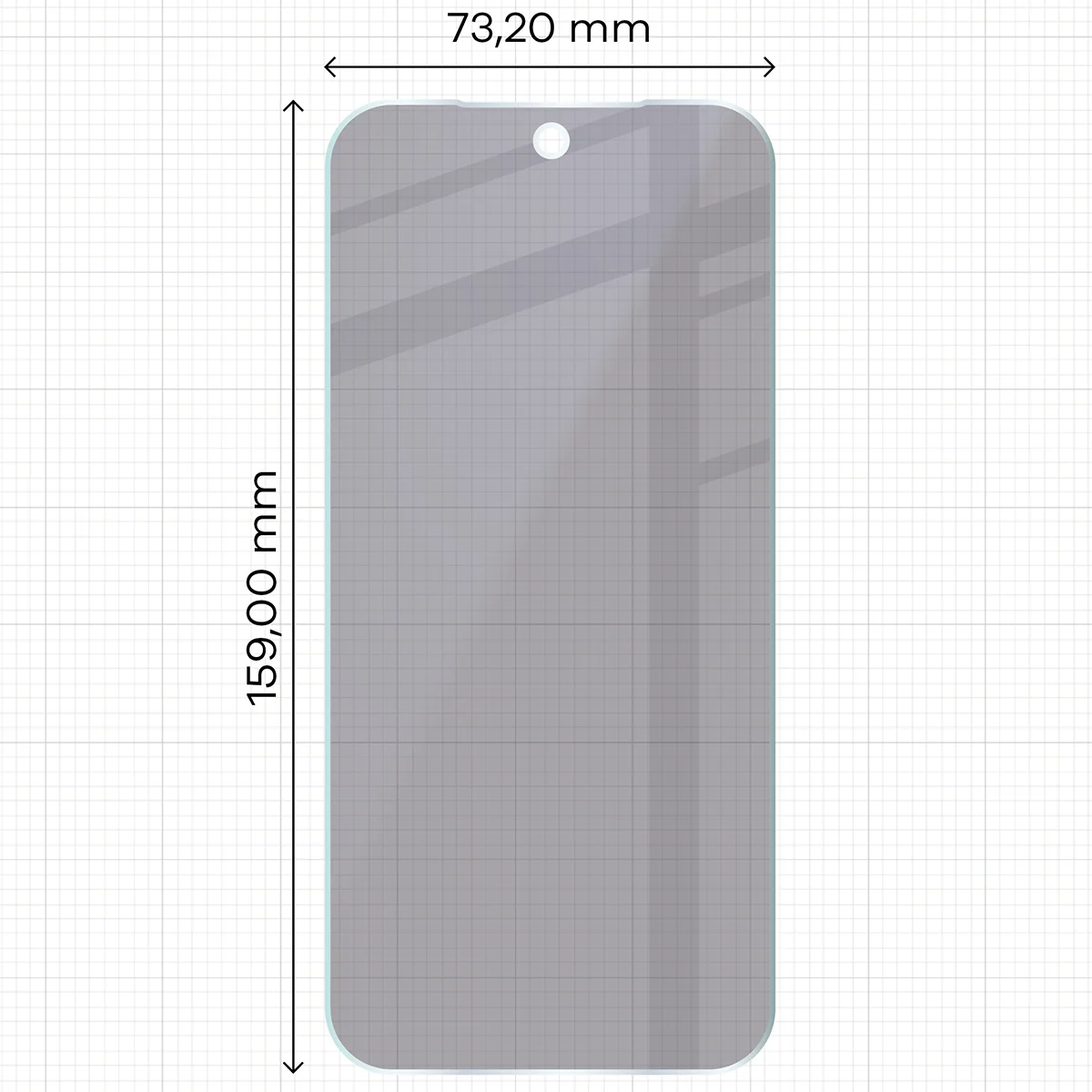 Wymiary szkła Bizon Hybrid Shadow do Google Pixel 11 Pro XL