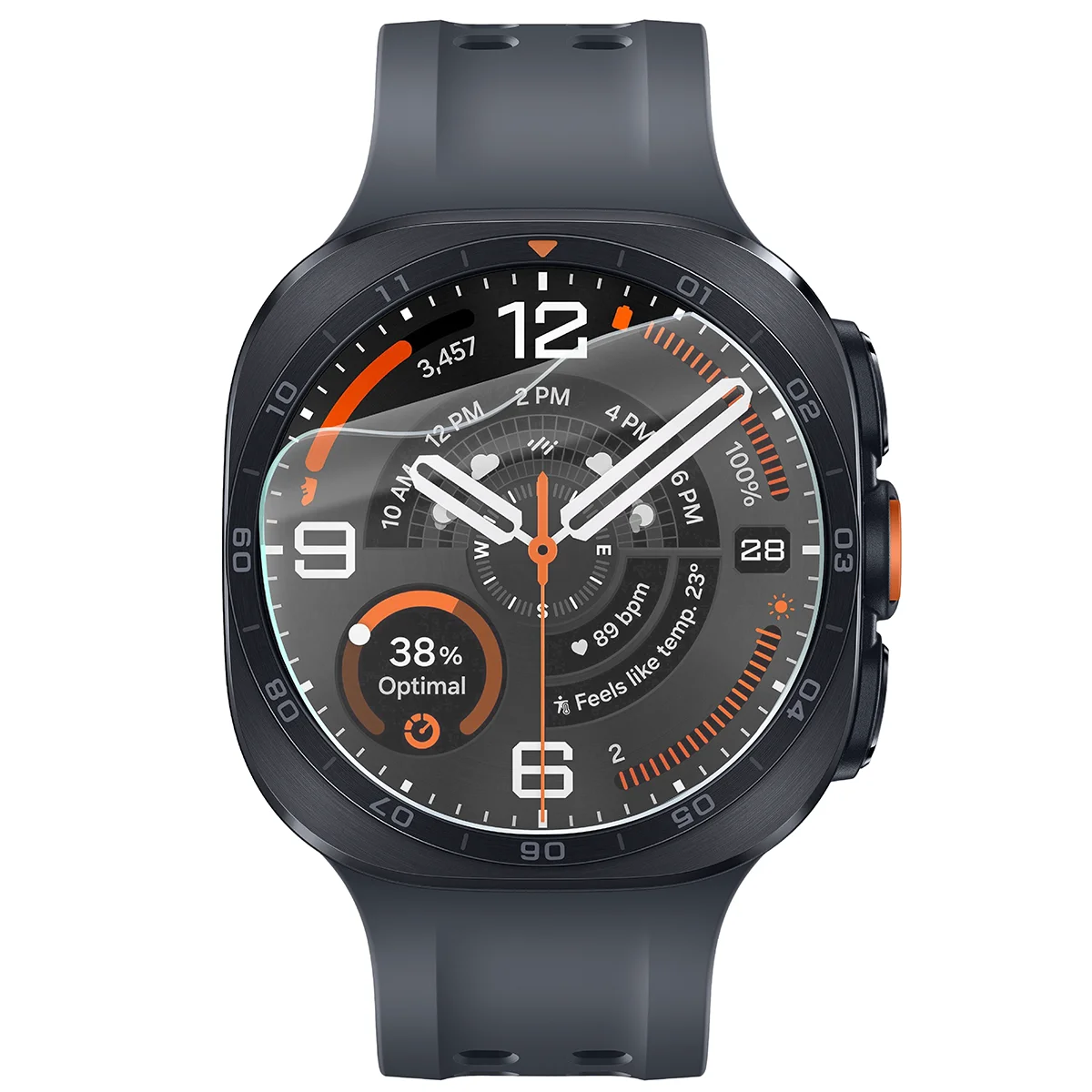 Folia hydrożelowa Bizon Watch Film HydroFlex do Galaxy Watch Ultra 2 47mm (2026) na zegarku