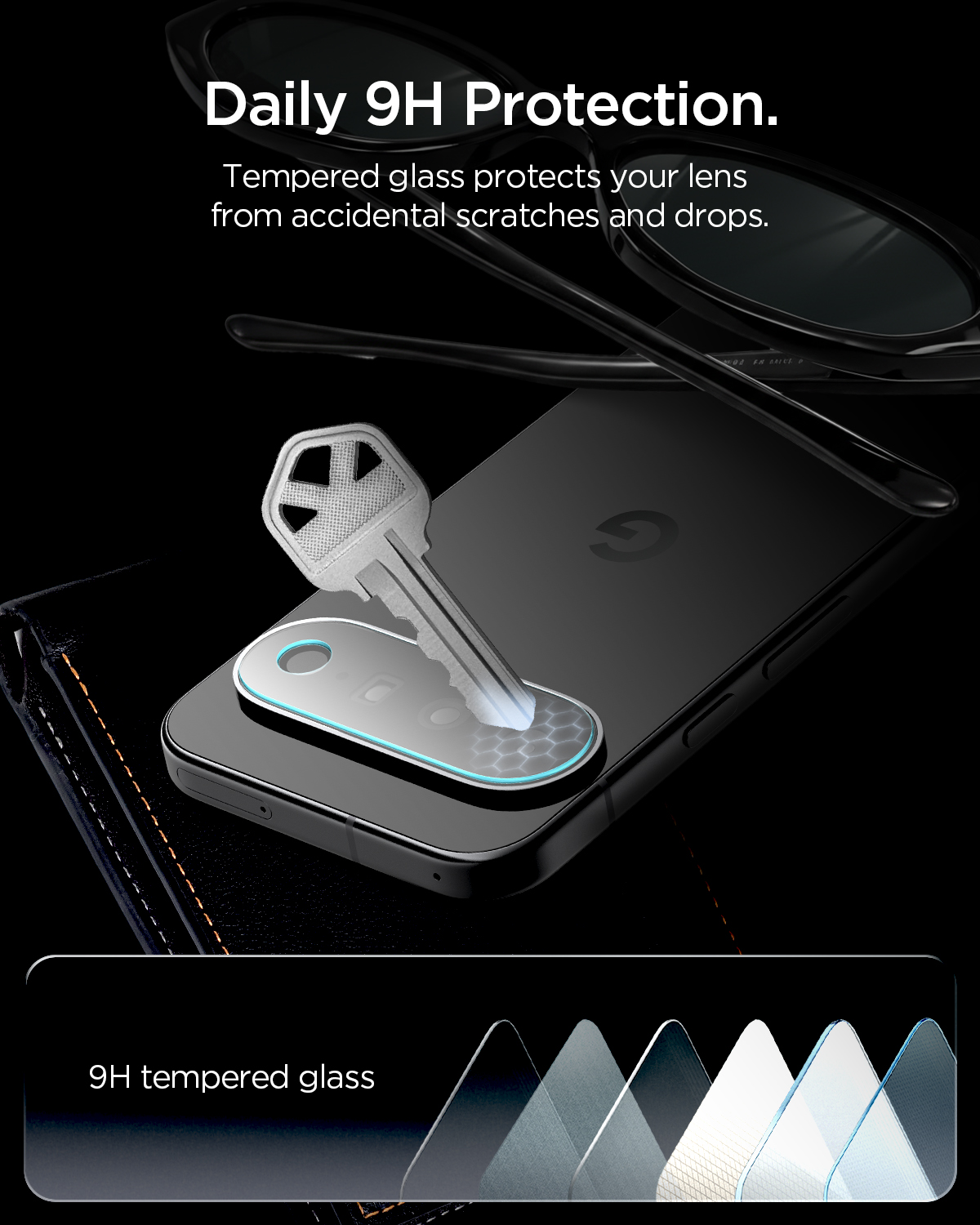 Szkło hartowane na aparat Spigen Glas.tR Ez Fit Optik Pro 2-Pack dla Google Pixel 11, Clear (przezroczysty)
