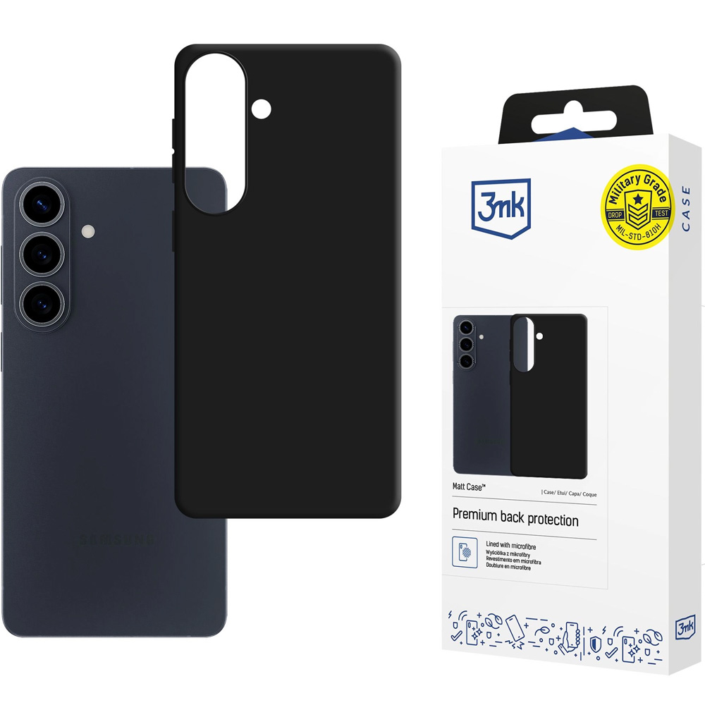 Etui 3mk Matt Case do Galaxy S26 FE, Matte Black (czarne matowy)
