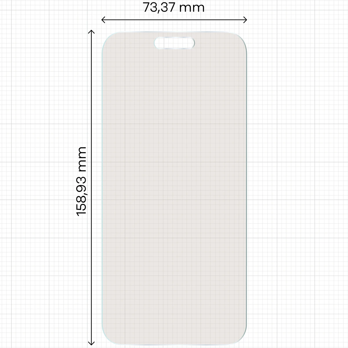 Wymiary folii na miarce dla iPhone 17 Pro Max