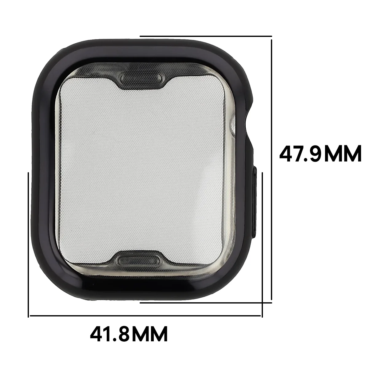 Wymiary obudowy Bizon Case Watch Felipe dla Apple Watch Series 12 46mm