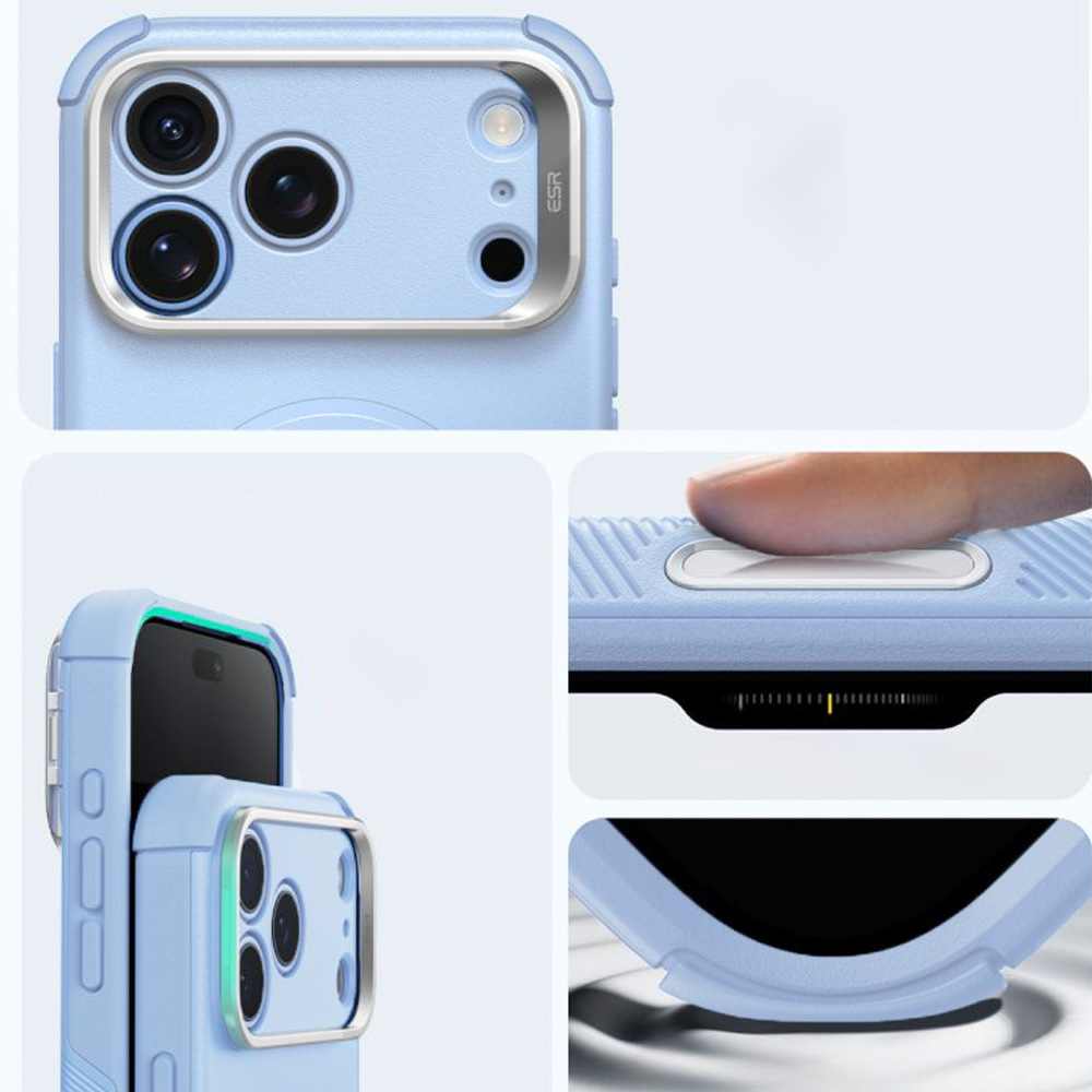 Etui ESR Cyber Tough Case Kickstand do MagSafe do iPhone 18 Pro / 17 Pro, Light Blue (jasnoniebieski)