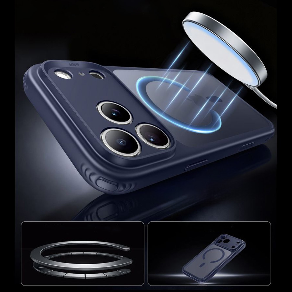 Etui ESR Classic Hybrid do MagSafe do iPhone 18 Pro / 17 Pro, Frosted Blue (granatowo-przydymiony)