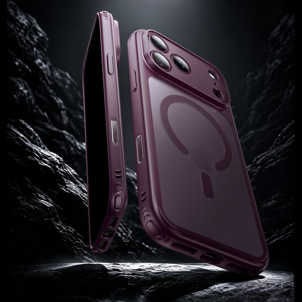Etui ESR Classic Hybrid do MagSafe do iPhone 18 Pro / 17 Pro, Deep Burgundy (burgundowo-przydymiony)