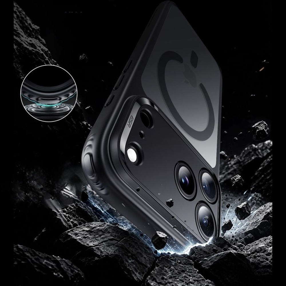 Etui ESR Classic Hybrid do MagSafe do iPhone 18 Pro / 17 Pro, Frosted Black (czarno-przydymiony)