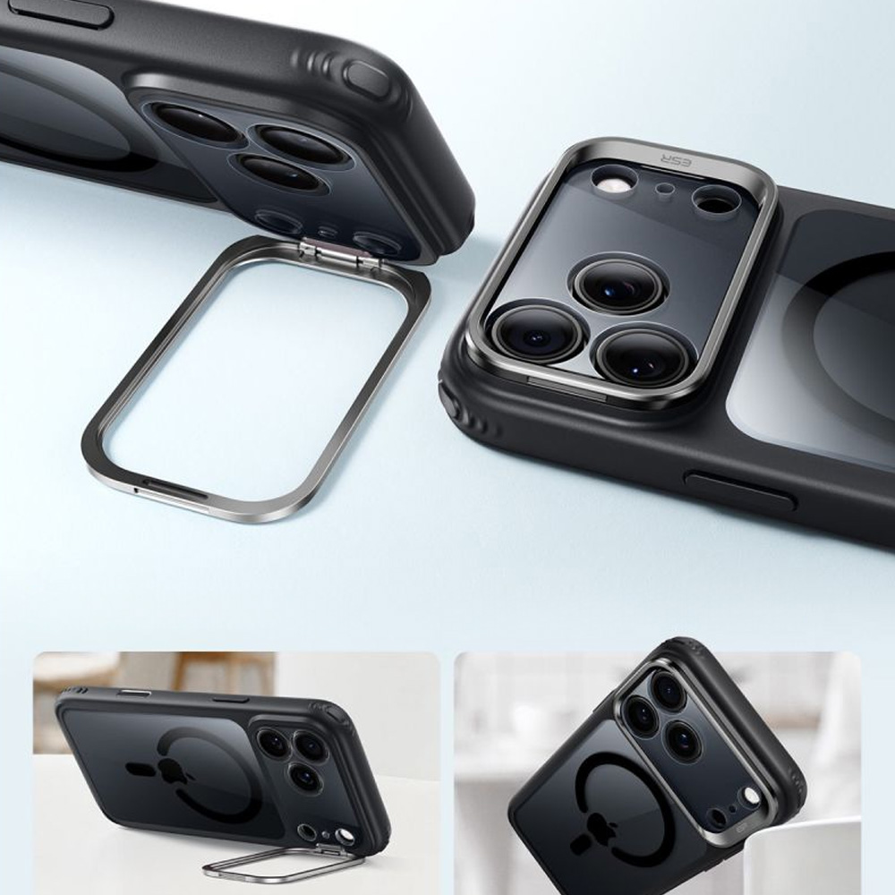 Etui ESR Classic Hybrid Kickstand do MagSafe do iPhone 18 Pro / 17 Pro, Clear / Black (przezroczysto-czarny)