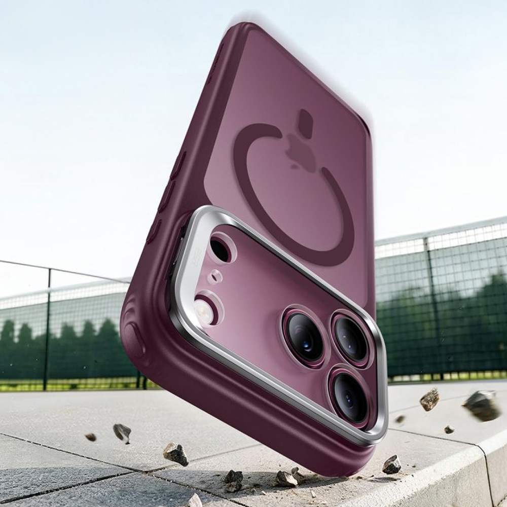 Etui ESR Classic Hybrid Kickstand do MagSafe do iPhone 18 Pro Max / 17 Pro Max, Deep Burgundy (burgundowo-przydymiony)