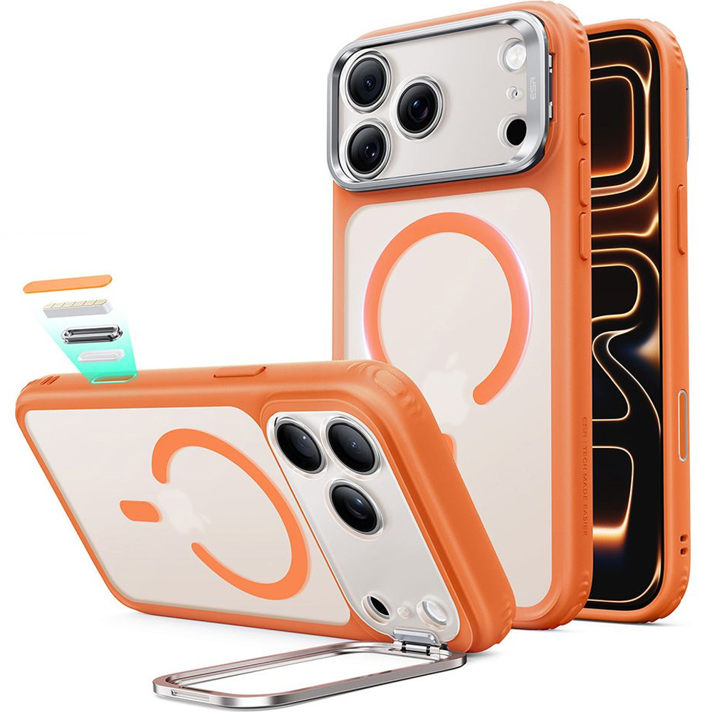 Etui ESR Classic Hybrid Kickstand do MagSafe do iPhone 18 Pro / 17 Pro, Frosted Orange (pomarańczowo-przydymiony)
