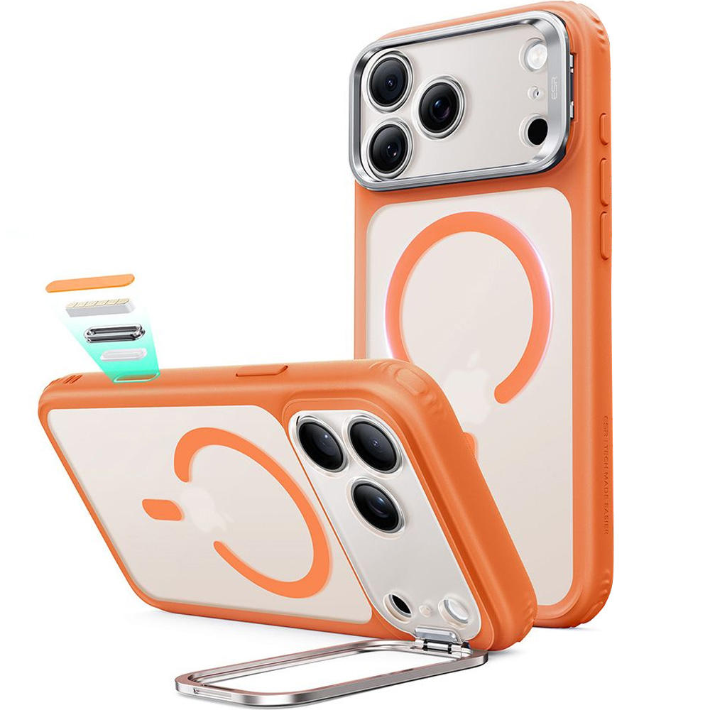Etui ESR Classic Hybrid Kickstand do MagSafe do iPhone 18 Pro / 17 Pro, Frosted Orange (pomarańczowo-przydymiony)