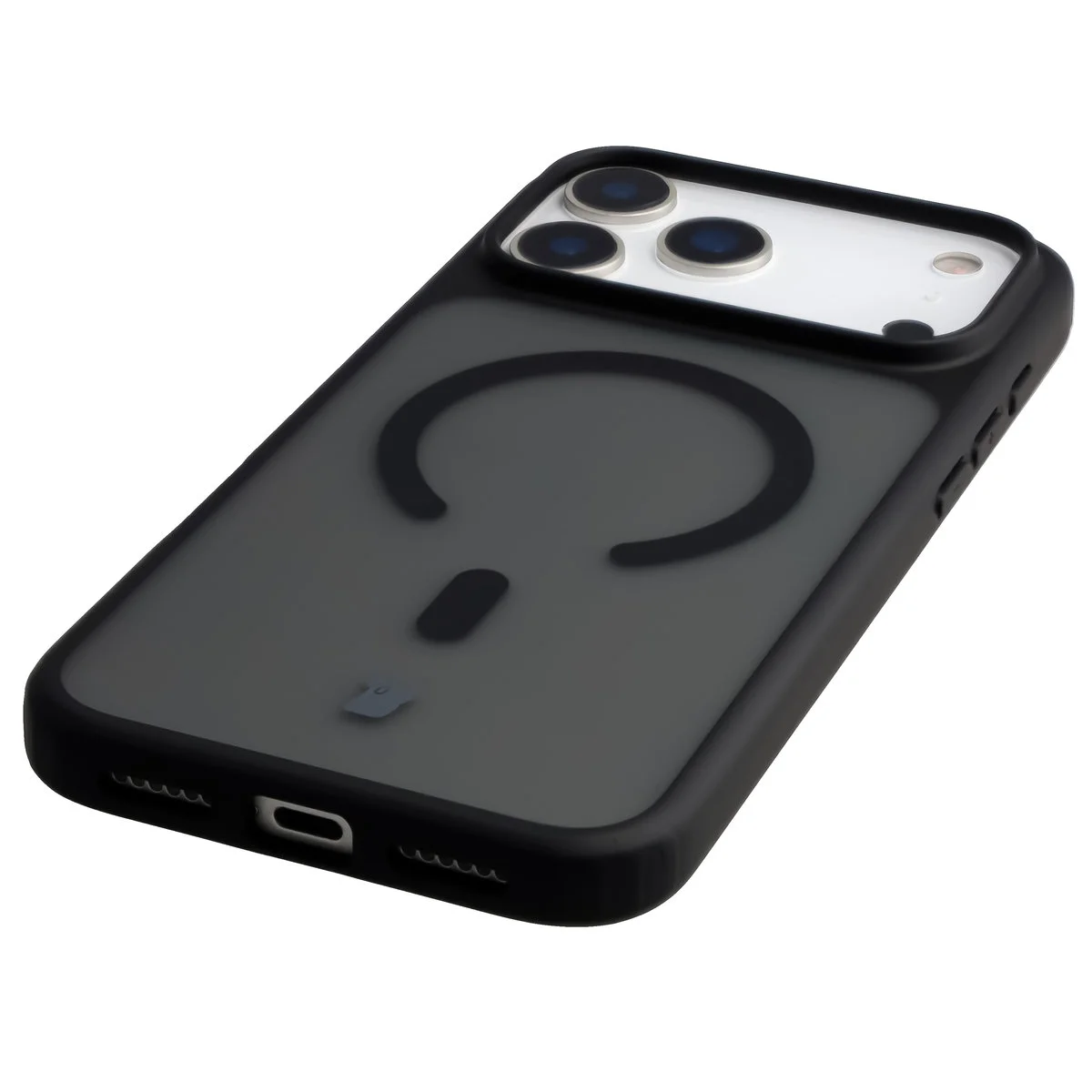 Zintegrowane przyciski, wycięcia i hybrydowy materiał w etui Bizon Case MatteO do iPhone 18 Pro Max / 17 Pro Max