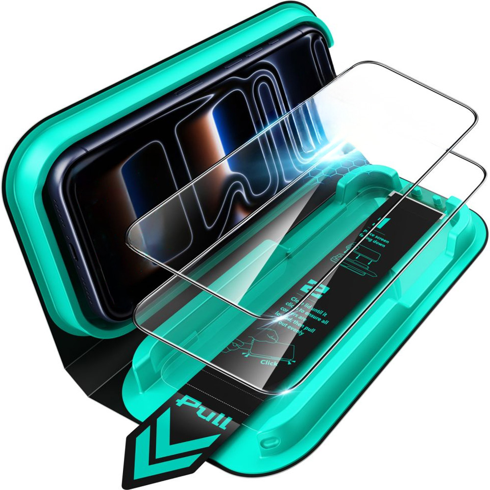 Szkło hartowane z ramką pozycjonującą ESR UltraFit Armorite Tempered Glass do iPhone 18 Pro / 17 Pro, 2 sztuki