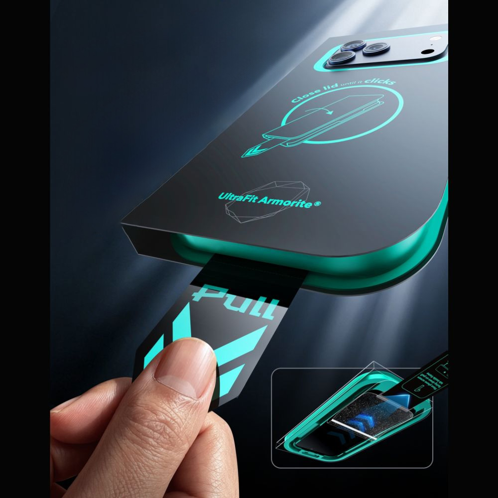 Szkło hartowane z ramką pozycjonującą ESR UltraFit Armorite Tempered Glass do iPhone 18 Pro / 17 Pro, 2 sztuki