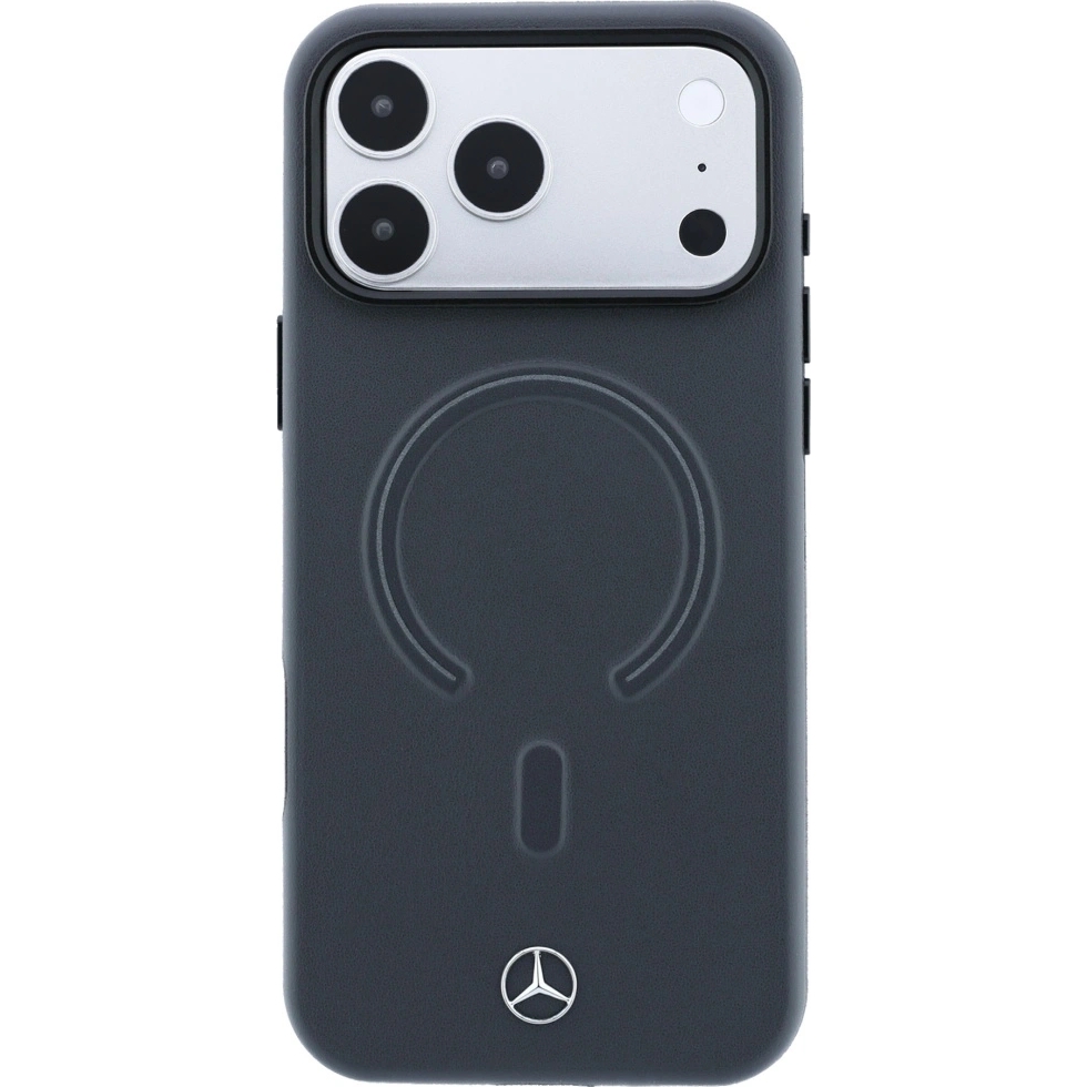 Smukłe etui ochronne Mercedes Leather 3D MagSafe do iPhone 18 Pro / 17 Pro, Anthracite (antracytowy)