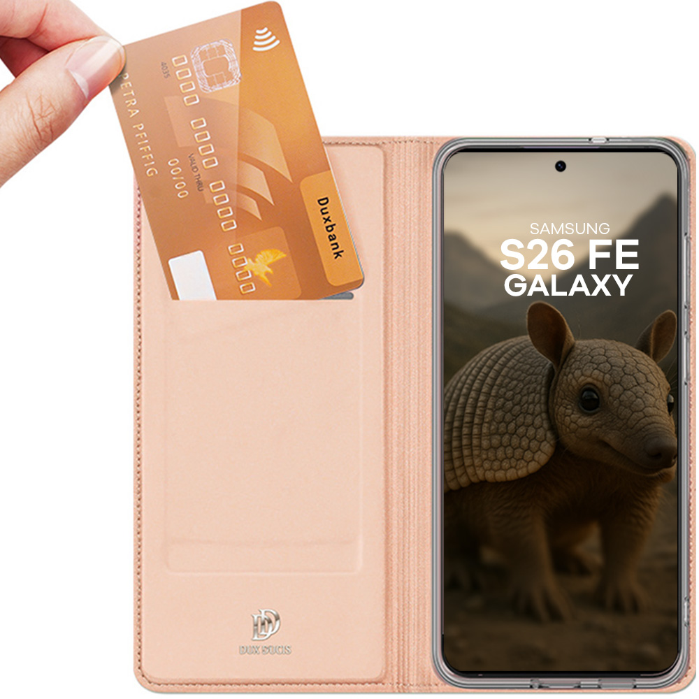 Etui z klapką Dux Ducis Skin Pro do Galaxy S26 FE, Rose (różowozłoty)