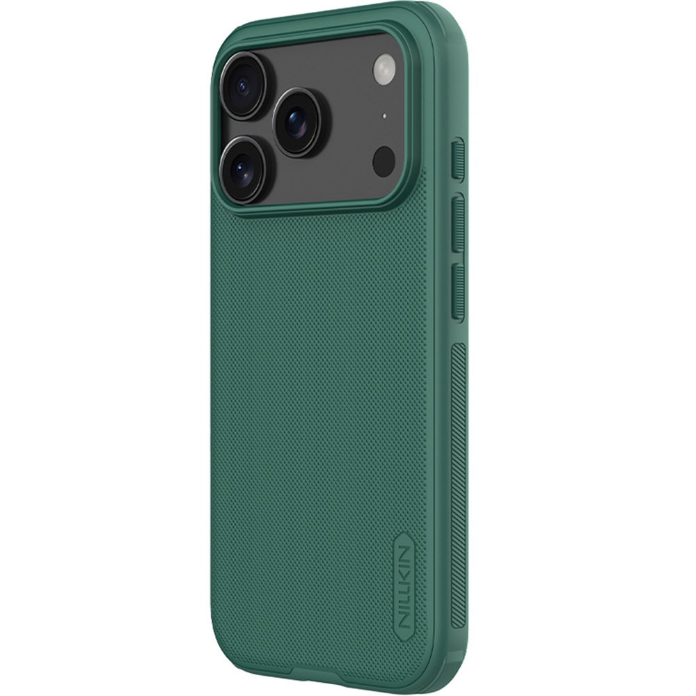 Etui Nillkin Super Frosted Shield Pro do iPhone 18 Pro / 17 Pro, Green (ciemnozielony)
