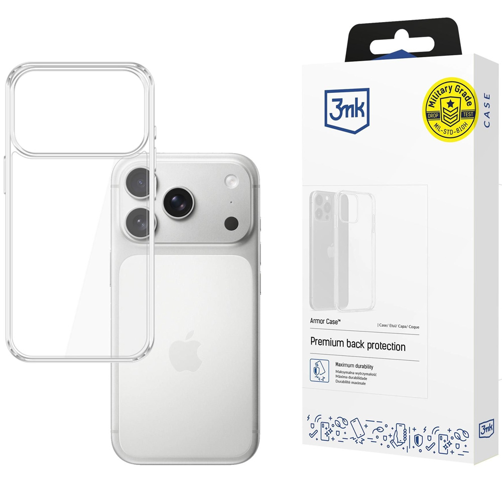 Etui 3mk Armor Case do iPhone 18 Pro Max / 17 Pro Max, Clear (przezroczysty)