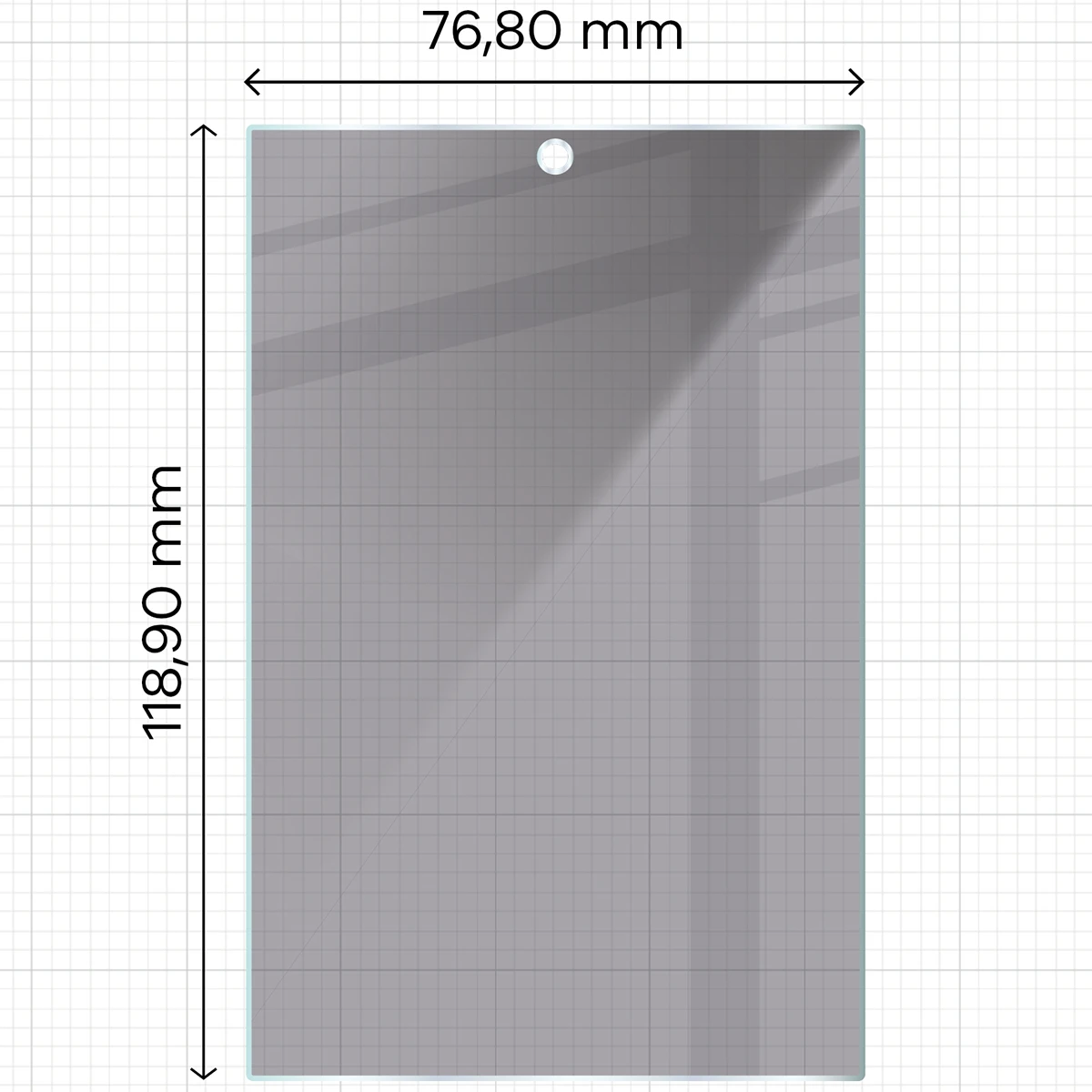 Miarka z wymiarami szkła Bizon Glass Clear Shadow do Galaxy Z Fold8
