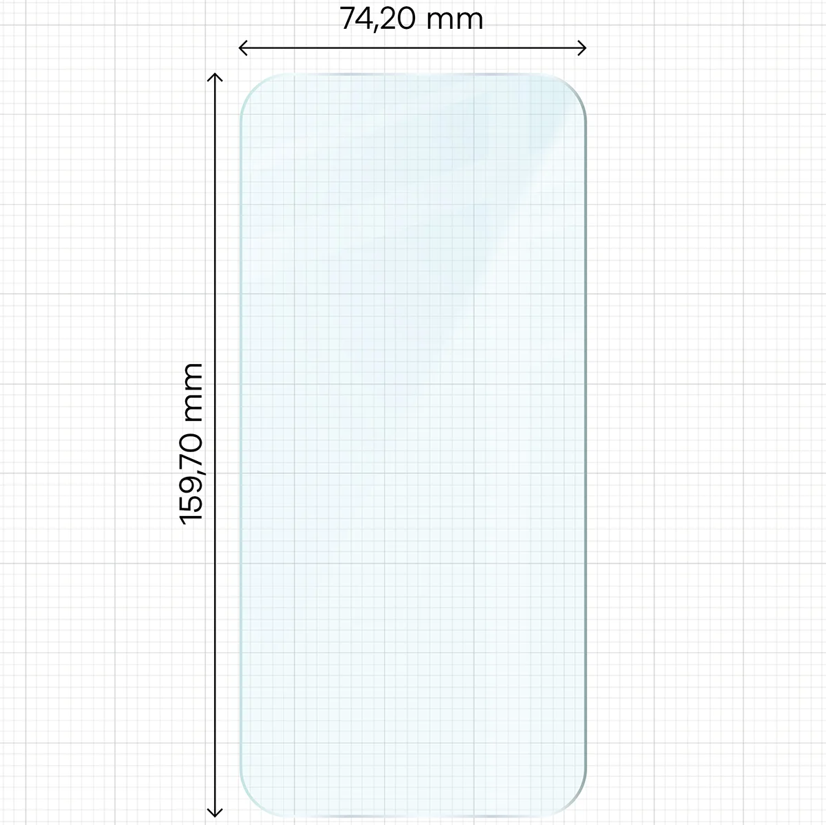 Miarka z wymiarami szkła hartowanego Bizon Glass Clear Pack do Xiaomi 17 Ultra