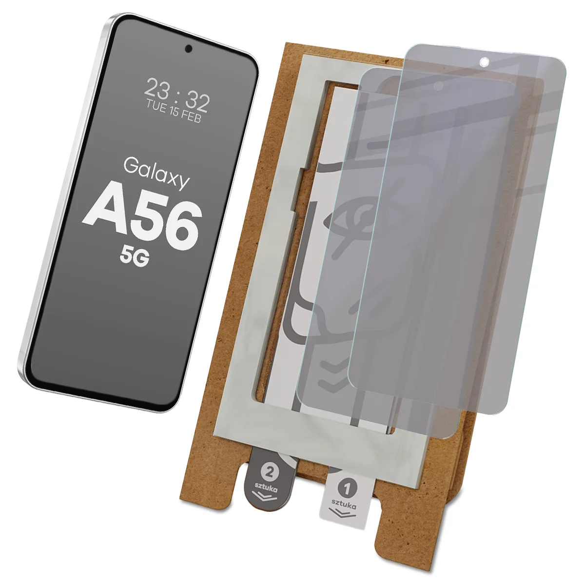 Aplikator Bizon Eplikator Hybrid Shadow do łatwej aplikacji ochrony ekranu dla Galaxy A56 5G
