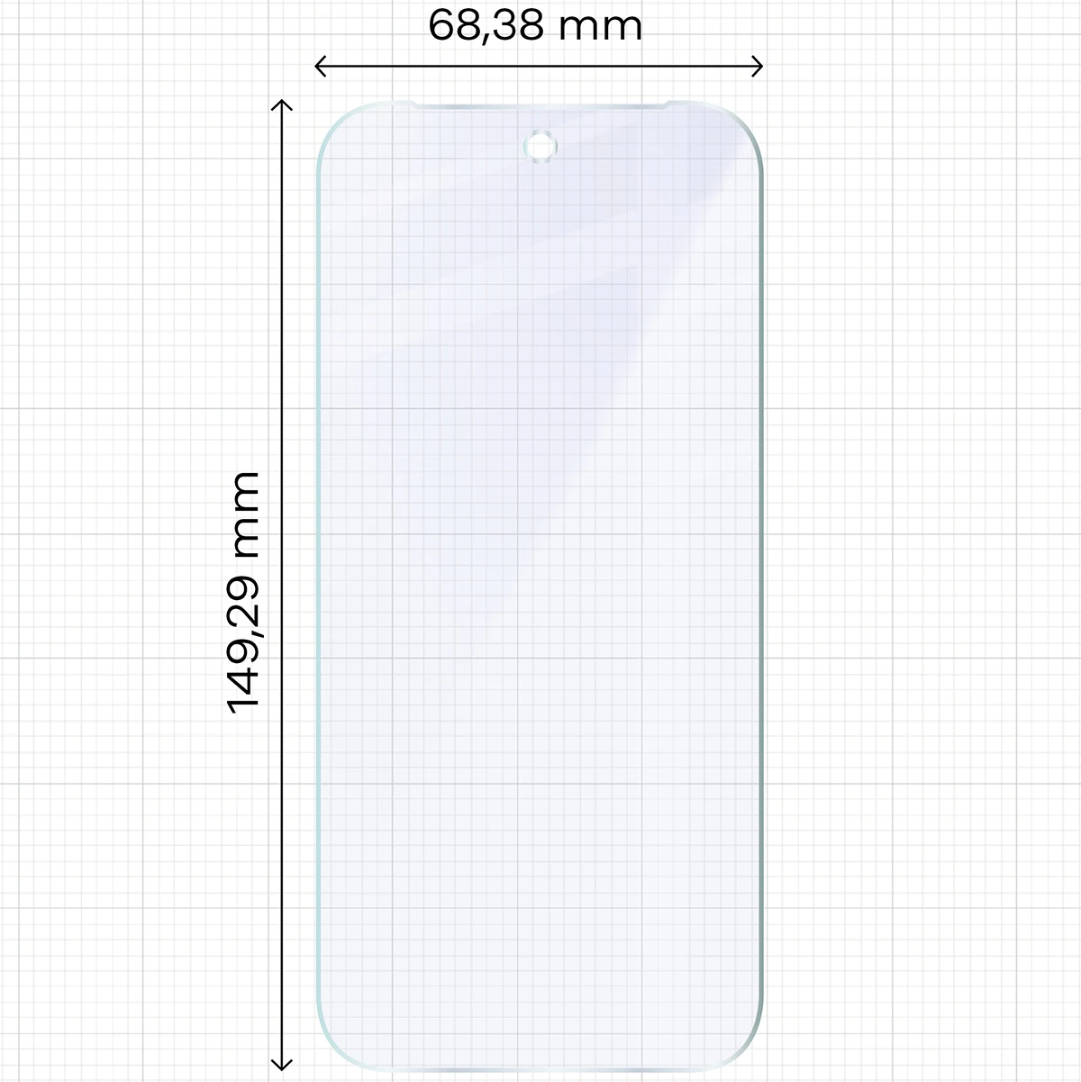 Wymiary szkła na miarce dla Google Pixel 10 Pro